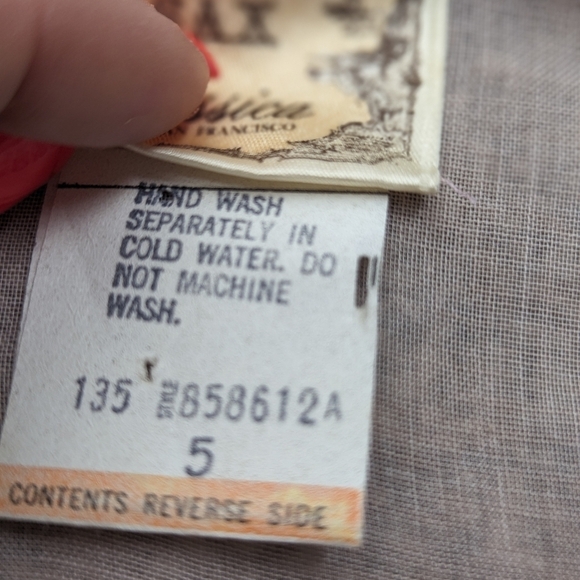 Gunne Sax Vintage Pastel Sheer Lace Button-Up Midi Girlhood Blouson Dress Size 5 - Picture 12 of 16